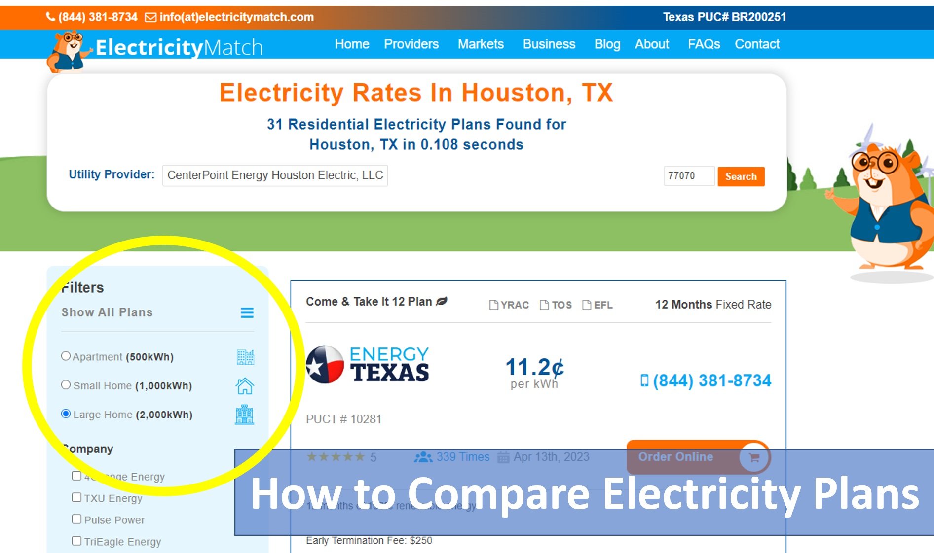 Compare Texas Electricity Plans